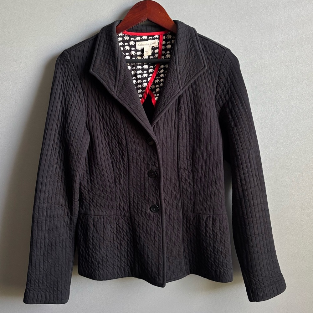 Coldwater Creek Cotton Quilted Blazer
